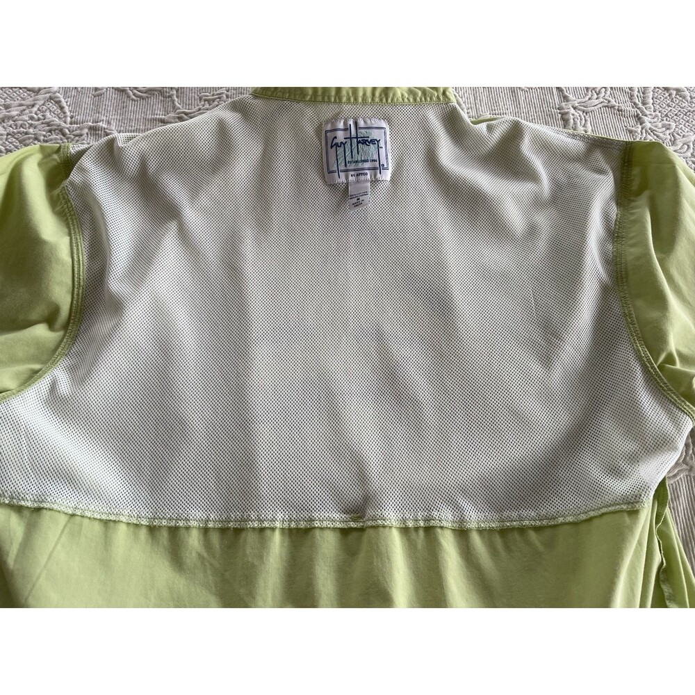 Guy Harvey AFTCO Vented Fishing Shirt Logo S/S Embroidered Green Mens Sz Medium - Picture 12 of 14